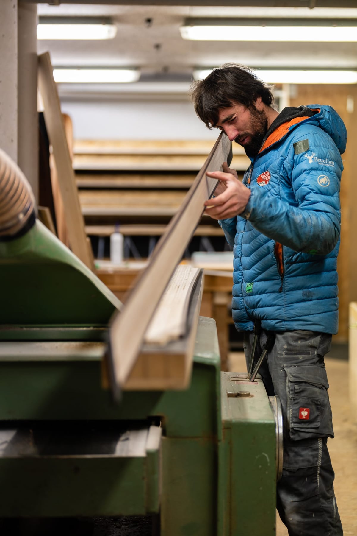 Justin Marquis, fabricant de skis. — photographie