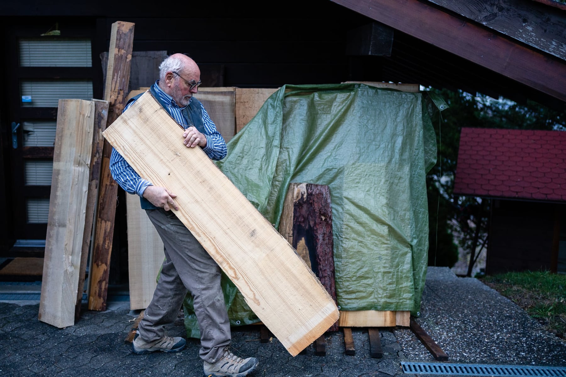 Gérald Pot, facteur de cors des Alpes. — photographie