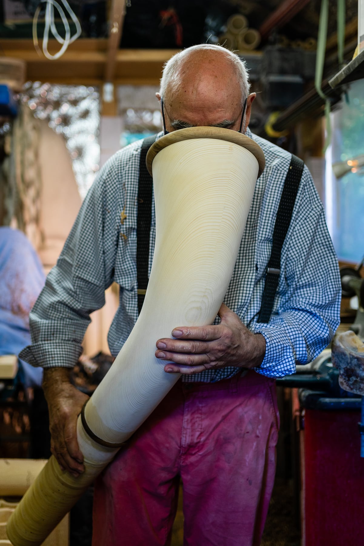 Gérald Pot, facteur de cors des Alpes. — photographie