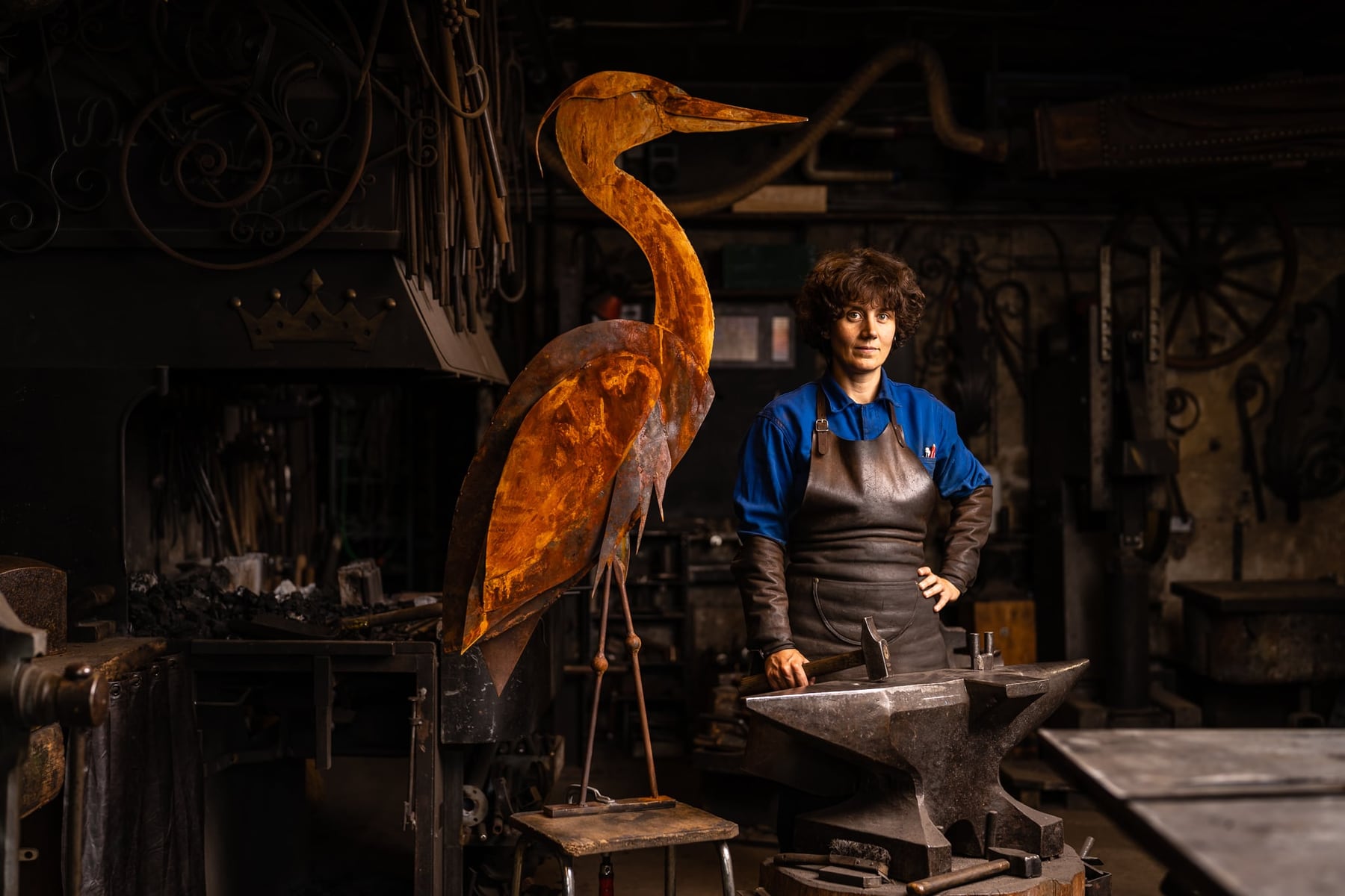 Bertille Laguet, forgeronne. — photographie