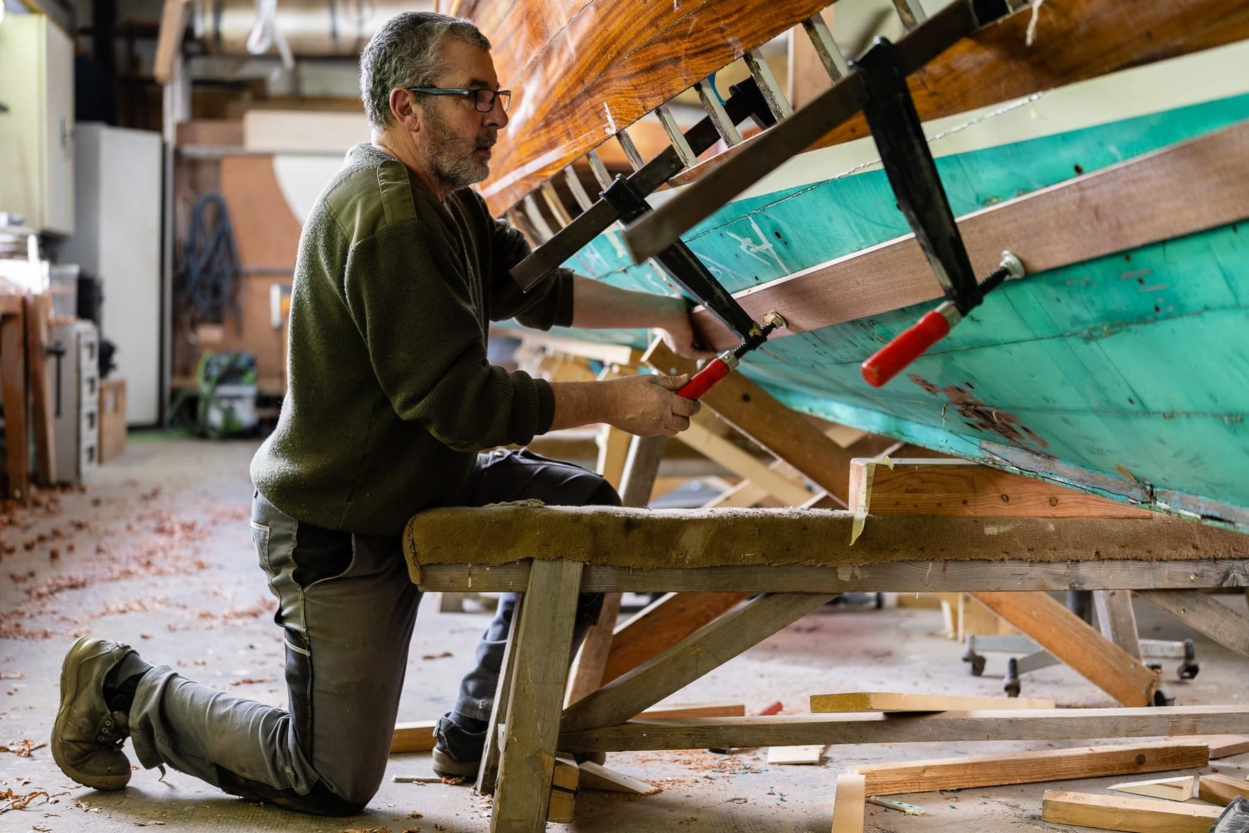 Le chantier naval de Corsier Port. — photographie